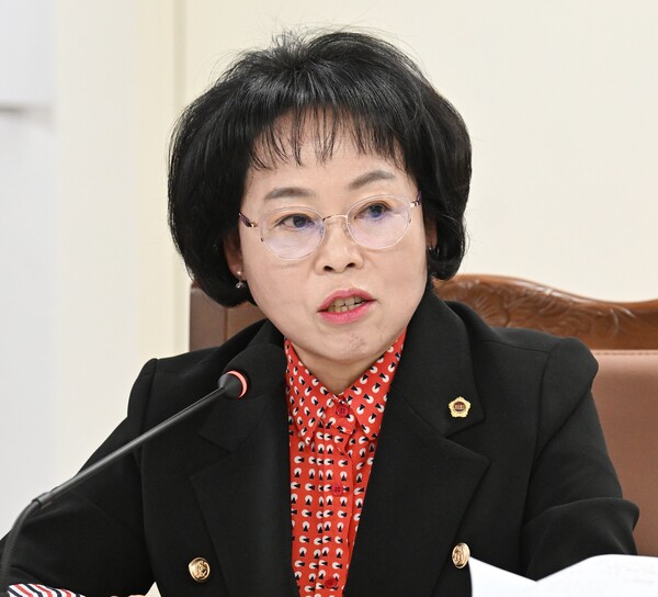 원화자 제주도의원(국힘, 비례)이 지난 26일 정무부지사에 대한 정책 질의에서 제주도의 미흡한 장애인 문화접근성을 강하게 지적했다. ⓒ제주도의회