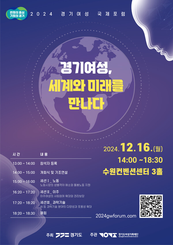 '2024 경기여성 국제포럼' 홍보 포스터 ⓒ경기도