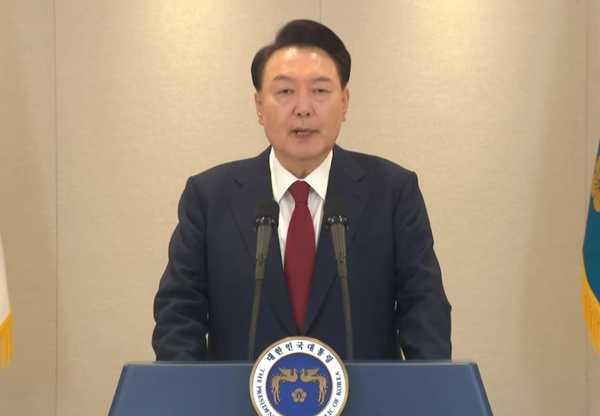 윤석열 대통령이 12일 특별담화를 발표하고 있다. ⓒjtbc 화면 갈무리