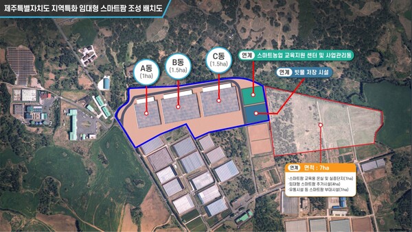 제주도 지역특화 임대형 스마트팜 조성 배치도 ⓒ제주도