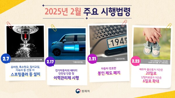 2월 주요 시행법령 이미지 ⓒ법제처
