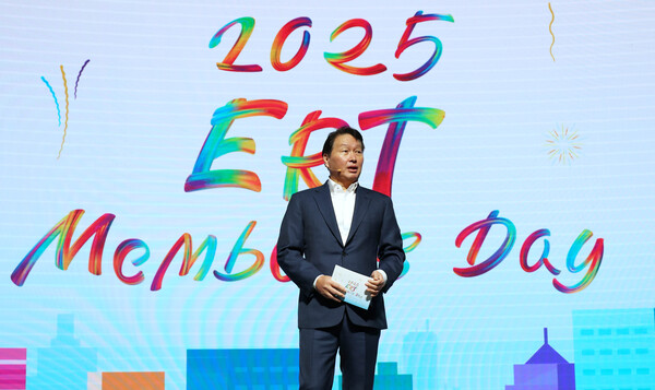 11일 대한상공회의소에서 열린  ‘2025 ERT 멤버십 데이’에서 최태원 회장이 기조 발표를 하고 있다.  ⓒ대한상공회의소