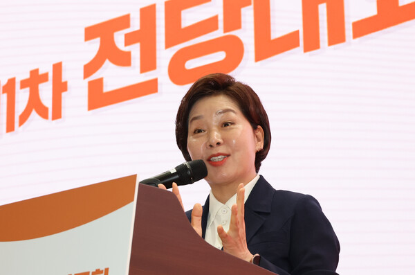 지난해 5월 양향자 개혁신당 양향자 원내대표가 오후 서울 여의도 의원회관에서 열린 전당대회 1차 비전발표회에서 발언하고 있는 모습. ⓒ연합뉴스
