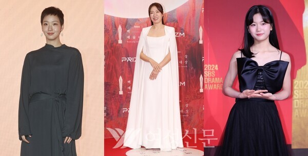 (왼쪽부터) 배우 김고은, 염혜란, 유나. ⓒ연합뉴스