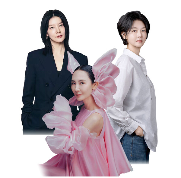 (왼쪽부터) 배우 채시라, 이영애, 송선미. ⓒ연합뉴스, SNS