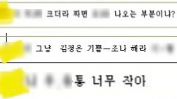 2022년 11월, 세종시 한 고등학교 3학년 남학생 A군은 익명으로 시행하는 교원평가 서술형 문항에 여성 교사의 신체 부위를 언급하거나 “김정은 기쁨조나 해라” 등 성희롱 답변을 적어 제출했다.