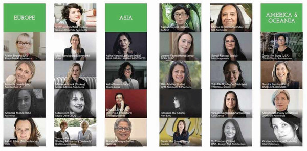 한국여성건축가협회 주최 ‘2025 여성건축가 기획전’에 참가하는 작가들과 건축들.  ⓒ(사)한국여성건축가협회 제공