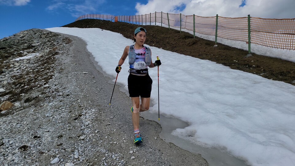 2023년 6월8일 열린 오스트리아 인스브루크 세계선수권 대회 80km 롱코스에 참가한 김진희 씨. ⓒ김진희씨 제공