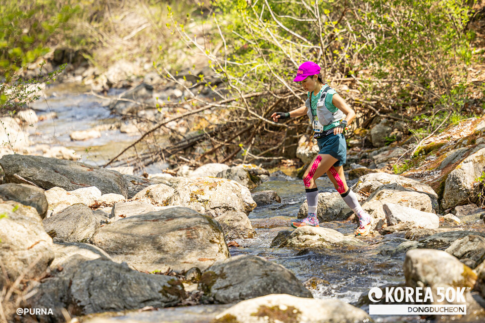 2025년 4월26일 경기도 동두천시에서 열린 KOREA 50K 트레일러닝 대회에 참가한 김진희 씨. ⓒ김진희씨 제공