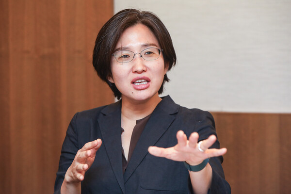 박수진 법무법인 혜석 대표변호사가 지난 13일 오전 서울 중구 프레스센터에서 열린 ‘제21대 대통령선거 평가 좌담회’에서 발언하고 있다. ⓒ손상민 사진기자