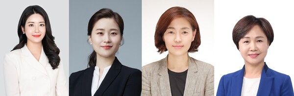 왼쪽부터 채은지 부의장, 정다은 운영위원장, 최지현 환경복지위원장, 명진 교육문화위원장 ⓒ광주광역시의회