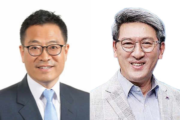 제12대 제주특별자치도의회 여야 원내대표단 구성이 완료됐다. (왼쪽부터) 더불어민주당 원내대표 송창권 의원, 국민의힘 원내대표 김황국 의원. ⓒ제주특별자치도의회 제공