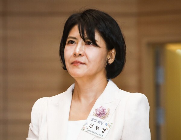 22일 취임한 신부경 22대 한국여성유권자연맹 중앙회장 ⓒ손상민 사진기자