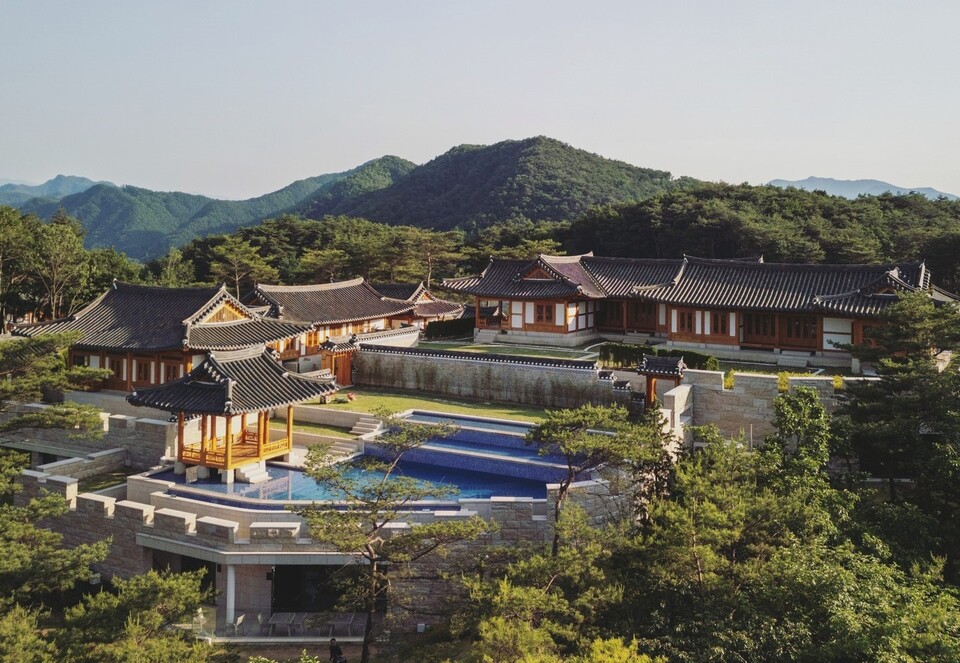 강원도 영월에 들어선 프라이빗 독채형 한옥 호텔 더한옥헤리티지 전경. ⓒ아트마이닝 제공