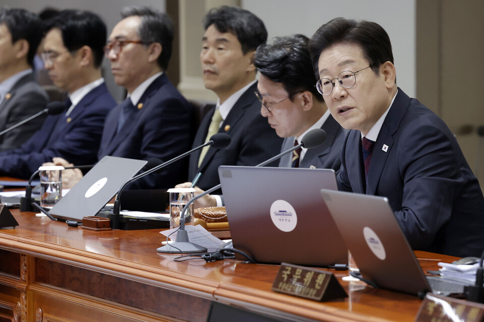 정부는 5일 서울 용산 대통령실 청사에서 이재명 대통령 주재로 임시 국무회의를 열었다 ⓒ연합뉴스