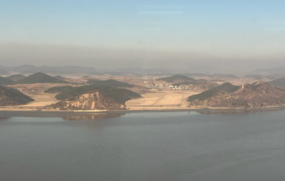 애기봉전망대에서 보이는 북한 ⓒ해병대 제공