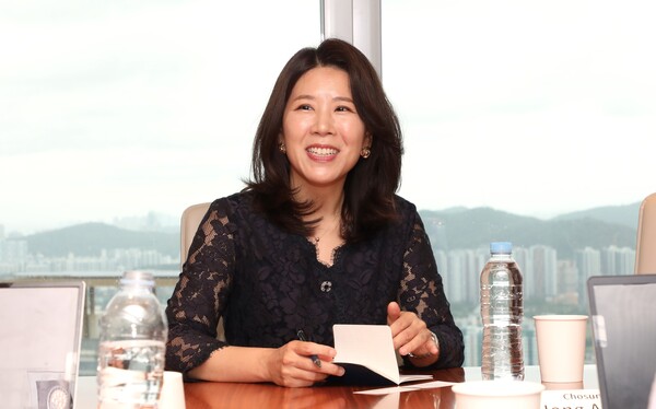 막스플랑크 첫 한국인 단장 차미영 KAIST 교수가 지난 13일 인천 송도 오크우드호텔에서 인터뷰에 응하고 있다.  ⓒWISET 제공