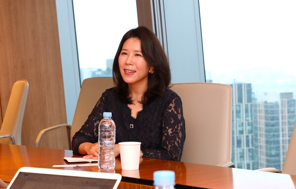 막스플랑크 첫 한국인 단장 차미영 KAIST 교수가 지난 13일 인천 송도 오크우드호텔에서 인터뷰에 응하고 있다.