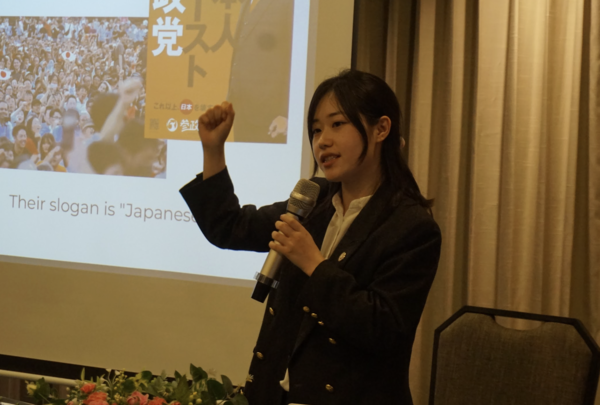 지난 11월 4일, 태국 방콕에서 열린 ‘아시아 민주주의 총회 2025(ADA)’의 ‘남성과 민주주의(Reimagining Masculinities)’ 세션에서 사리 카미야마 와세다대 석사과정생이 “정치는 힘을 다루는 기술이 아니라, 돌봄을 조직하는 감수성”이라며 동아시아 국가의 민주주의 회복을 위해 새로운 남성성을 찾아나서야 한다고 제안했다.ⓒ김태환 남성과함께하는페미니즘 활동가