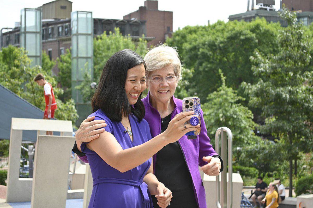 미셸 우 보스턴 시장(왼쪽)과 엘리자베스 워런 미국 상원의원. ⓒ엘리자베스 워런 미국 상원의원 페이스북