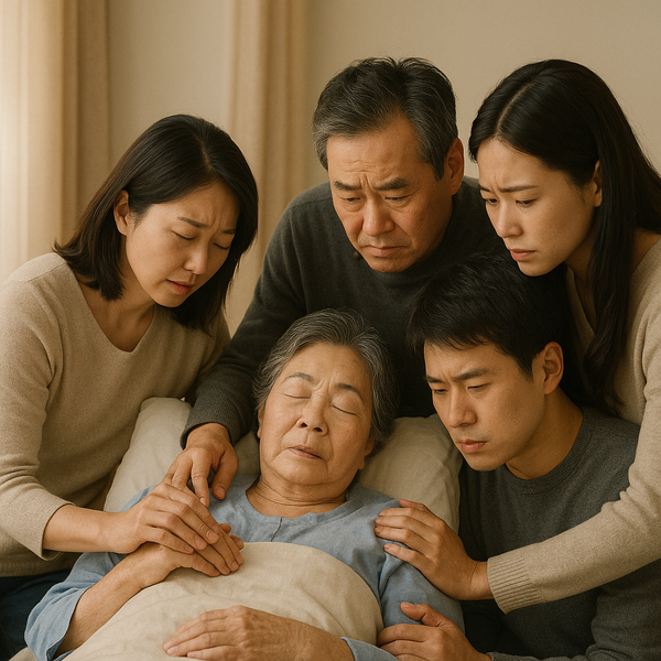 챗지피티로 생성한 자택임종 이미지