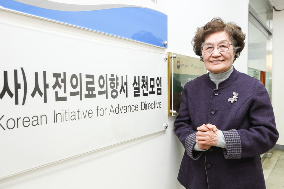 홍양희 사전의료의향서실천모임(사실모) 공동대표 ⓒ손상민 사진기자