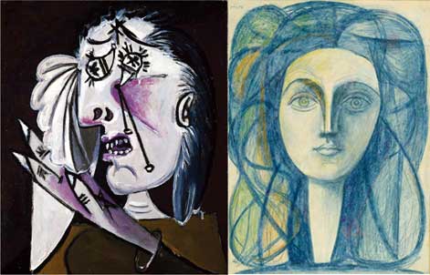피카소의 예술세계에 영향을 준 여인들 중 가장 당당한 모습을 보인 두 여성을 모델로 한 작품. 
