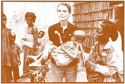 유니세프 아프리카  기아 아동 구호활동에 헌신한 오드리 헵번.
