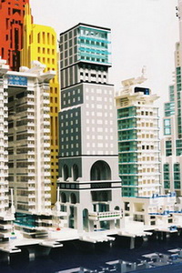 레고로 만든 도시모형 ‘마리나 시티’.