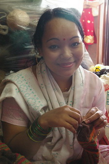 네팔에서 만난 여성 생산자.
