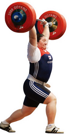 여자역도 장미란 선수는 이번 올림픽에서 한국 스포츠 역사상 올림픽 개인종목 최초 2연패에 도전한다. 사진은 2009년 고양세계역도선수권에서 4회 연속 우승했을 당시의 결승 경기 모습. ⓒ여성신문DB