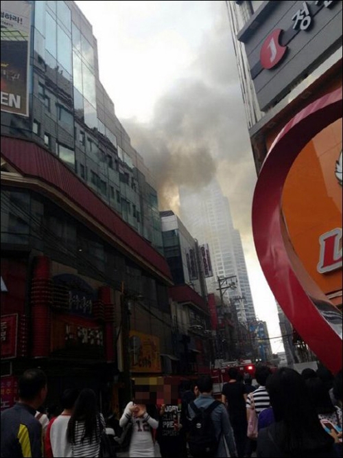 부산 서면 화재(사진 출처=온라인커뮤니티)