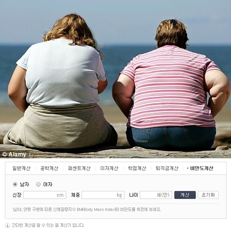 비만도 계산기 ⓒ뉴시스·여성신문 / 네이버 캡처