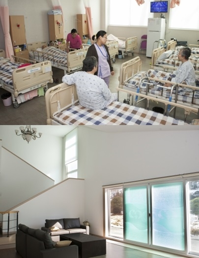 우리요양병원 내 입원실, 별관 내 휴게실(왼쪽부터). ⓒ이정실 여성신문 사진기자
