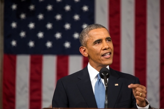 새해 국정연설을 발표 중인 버락 오바마 대통령의 모습. ⓒOfficial White House Photo by Pete Souza