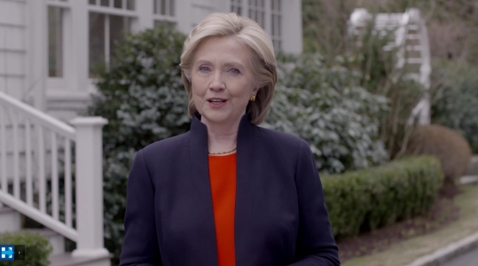 12일 발표한 대선 출마 선언 동영상에 등장한 힐러리 클린턴의 모습. ⓒhillaryclinton.com
