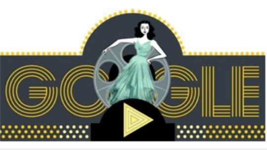 헤디 라마르의 101번째 탄생일인 지난 9일, 구글은 특집 두들을 선보였다. ⓒ구글