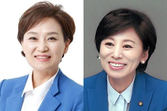 (왼쪽부터) 김현미, 남인순 의원.