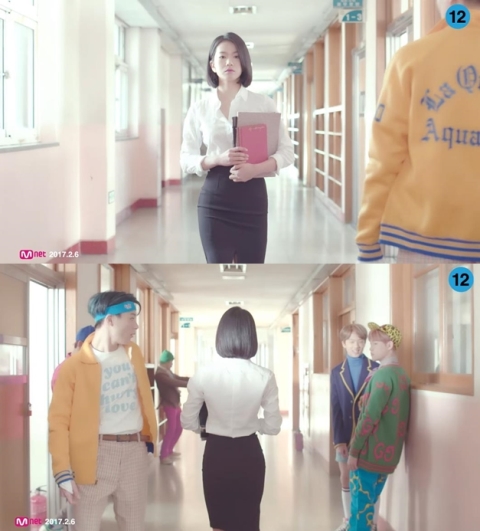 SM 보이그룹 NCT DREAM이 지난 9일 발표한 신곡 ‘마지막 첫사랑’ 뮤직비디오에서 여성 교사를 성적 대상화해 논란이 일고 있다. ⓒ유튜브 영상