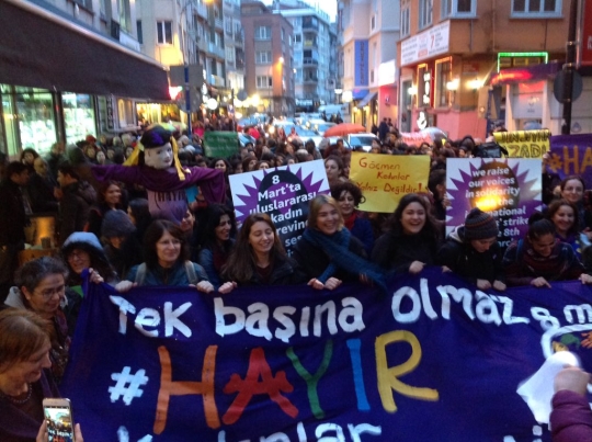 지난 1월 21일(현지 시간) 터키 이스탄불에서 열린 세계여성공동행진. ⓒFlickr