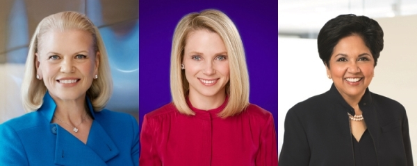 2016년 미국 여성 CEO 연봉 톱3에 오른 버지니아 로메티 IBM CEO, 마리사 메이어 야후 CEO, 인드라 누이 펩시코 CEO.(왼쪽부터) ⓒIBM·Yahoo·PepsiCo 기업 웹사이트