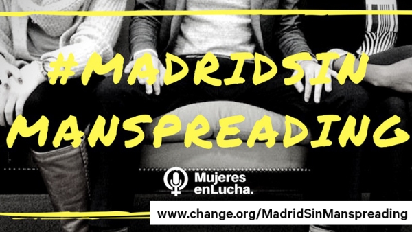 스페인 페미니스트 단체 Microrrelatos Feministas가 지난 5월 시작한 ‘대중교통 내 쩍벌남 금지 안내 표지 부착 캠페인’ 청원엔 1만1991명이 참여했다.