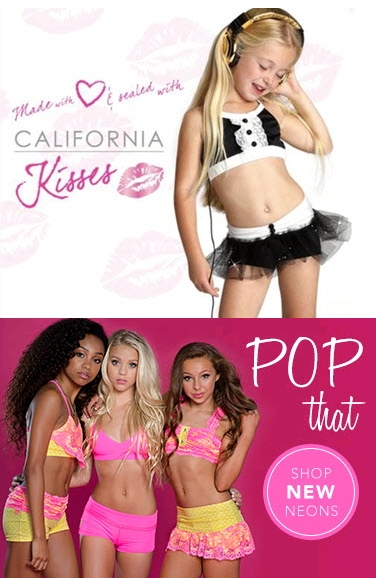 여아를 성적 대상화한 광고로 지목된 California Kisses의 2015년 댄스웨어 광고 ⓒCalifornia Kisses