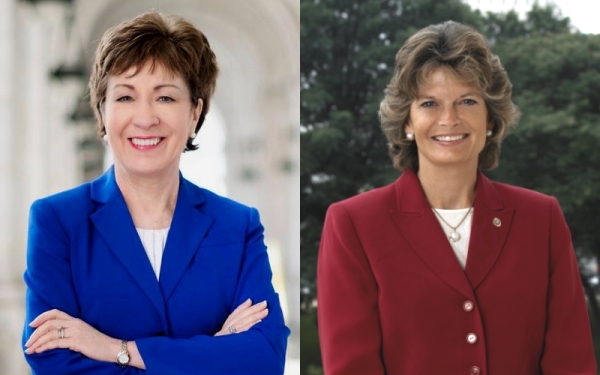 공화당의 건강보험 개혁안의 상원 통과를 저지하는 데 큰 역할을 한 공화당의 여성 의원 2인, 수잔 콜린스(왼쪽)과 리사 머카우스키. ⓒcollins.senate.gov / murkowski.senate.gov