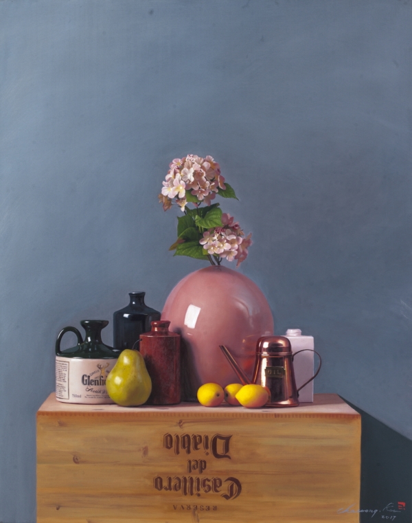 구자승, 꽃이 있는 정물, Oil on canvas, 91.0×72.7cm, 2017 ⓒ예술의전당