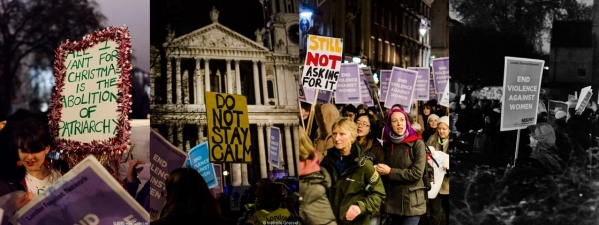 2015~16년 런던의 밤길 시위 현장의 모습. ⓒreclaimthenight.co.uk