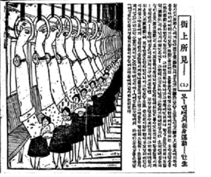 안석주, ‘모-던 껄의 장신운동’, 『조선일보』, 1928.2.5. ⓒ국립현대미술관 제공