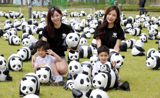 송파구가 공공설치미술 프로젝트 『1600 PANDAS +』(사진)KOREA TOUR를 7월 30일까지 석촌호수 동호 일대에서 개최한다.