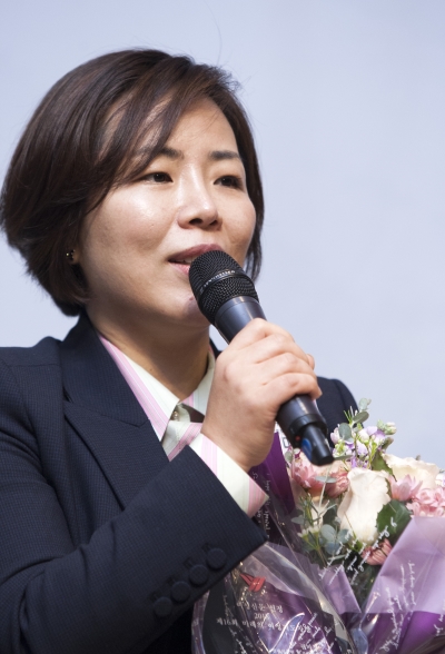 권미경 연세의료원 노조위원장 ⓒ이정실 여성신문 사진기자