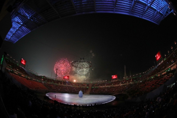 2018 평창 동계올림픽 개막식이 열린 9일 오후 강원도 평창 올림픽스타디움에 개막식 카운트다운이 진행되고 있다. ⓒ뉴시스